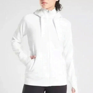 ATHLETA Triumph Hoodie  size Large | White Sweatshirt